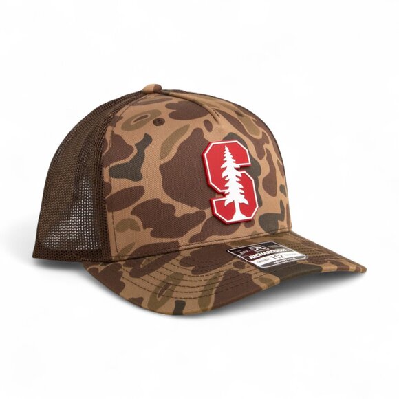 Stanford Cardinal 3D Snapback Trucker Hat- Bark Duck Camo/ Brown - Picture 1 of 3